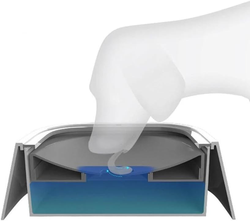 Bol Flottant Anti-débordement 1L pour Chats, Gamelle Chien, Bol étanche Anti-déversement, Récipient Nourriture et Eau (Rose)