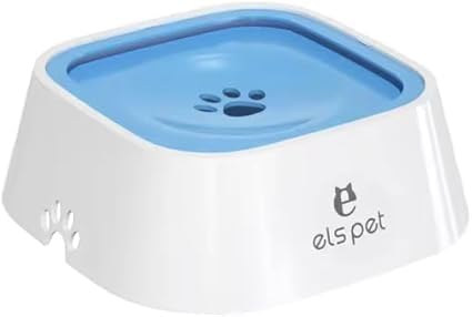 Bol Flottant Anti-débordement 1L pour Chats, Gamelle Chien, Bol étanche Anti-déversement, Récipient Nourriture et Eau (Rose)