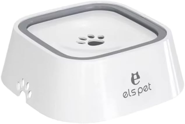 Bol Flottant Anti-débordement 1L pour Chats, Gamelle Chien, Bol étanche Anti-déversement, Récipient Nourriture et Eau (Rose)