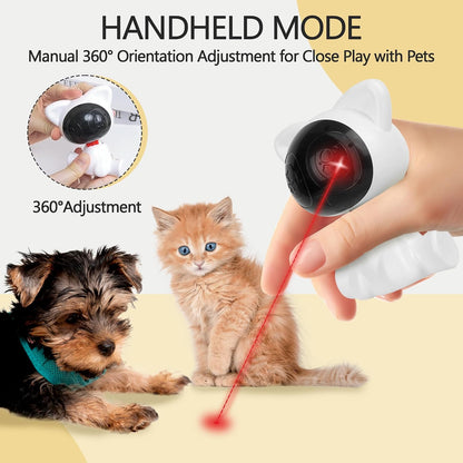 Jouet interactif pour chat – Jouet automatique pour chat – Jouets pour chiens qui s'ennuient d'intérieur pour les chats adultes, chatons, chiens, allumage automatique et silencieux rouge