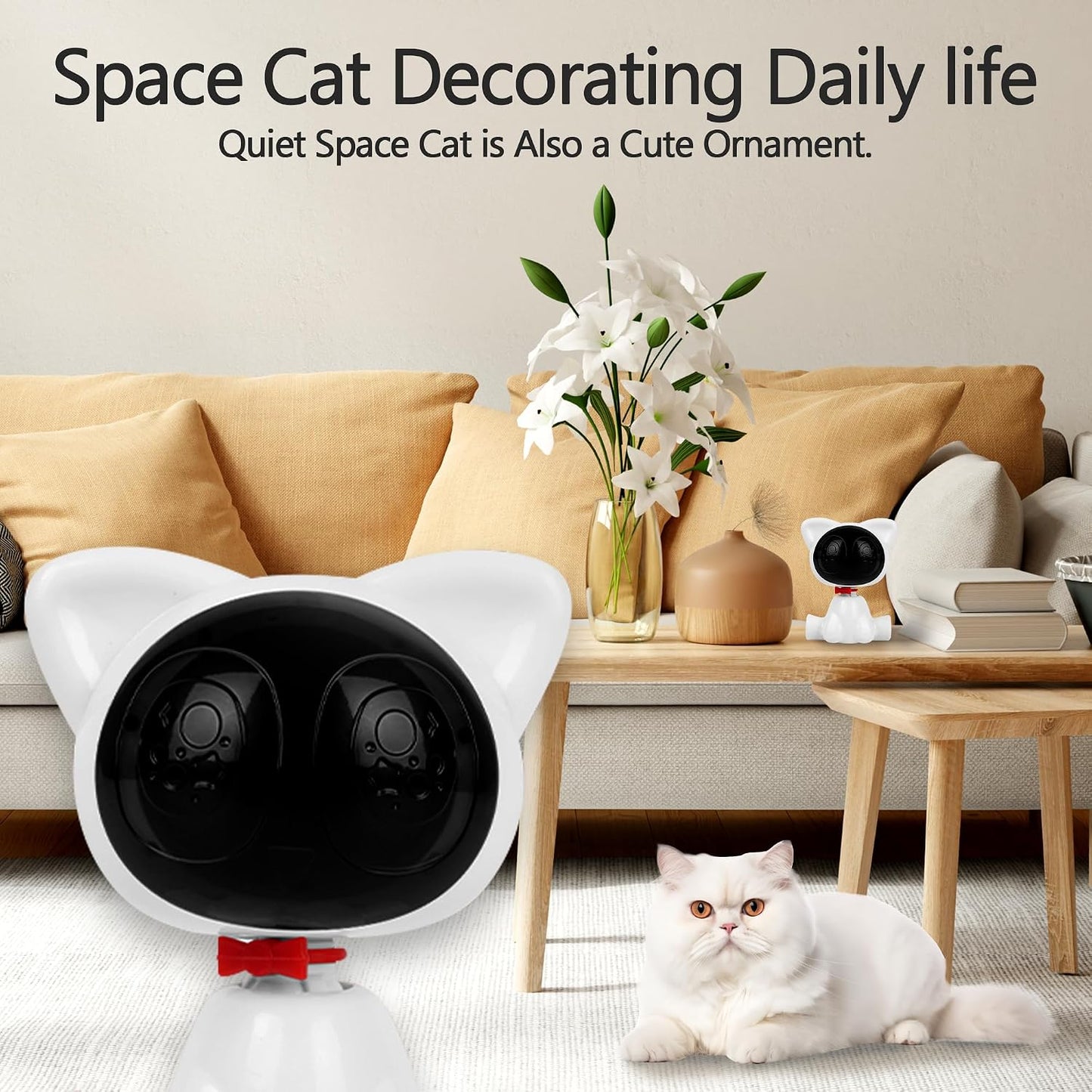 Jouet interactif pour chat – Jouet automatique pour chat – Jouets pour chiens qui s'ennuient d'intérieur pour les chats adultes, chatons, chiens, allumage automatique et silencieux rouge